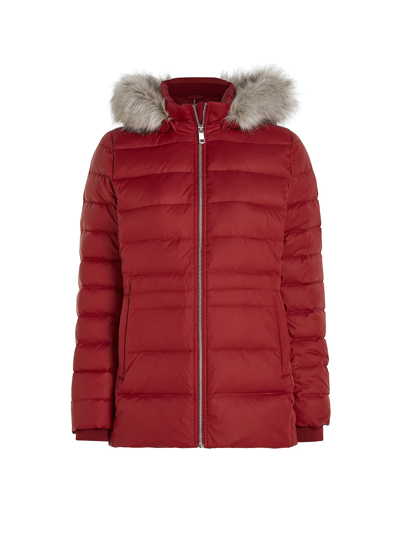 TOMMY HILFIGER | Daunensteppjacke | dunkelrot